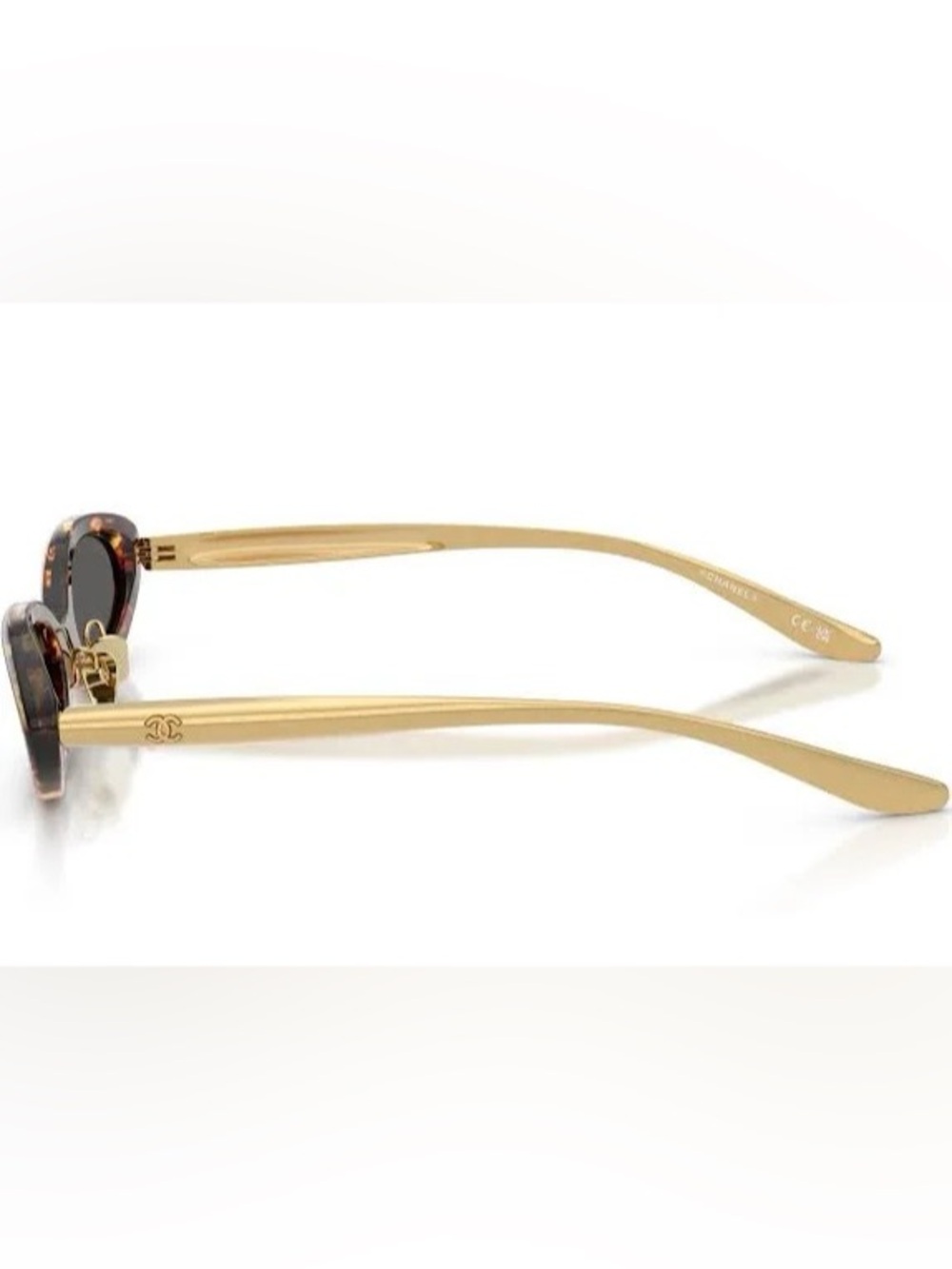 BRAND NEW Chanel Oval Sunglasses Tortoise & Gold Brown & Gold. - Picture 4 of 6
